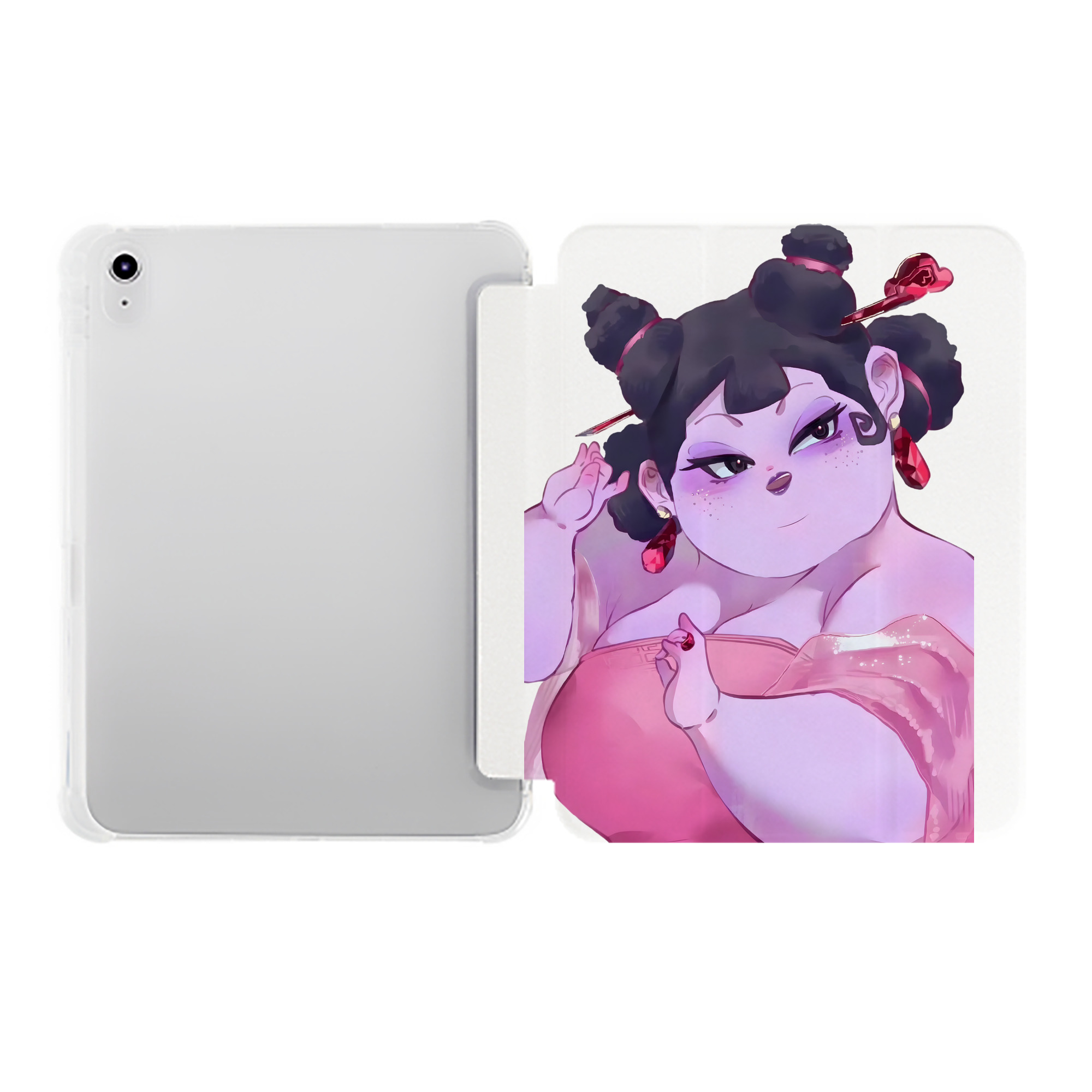（画像用） Ne Zha 2 ナタ 魔童の大暴れ IPad ケース ペン収納付き 三つ折りスタンド PUレザー×シリコン 対応機種9.5/10.5/10.9インチ